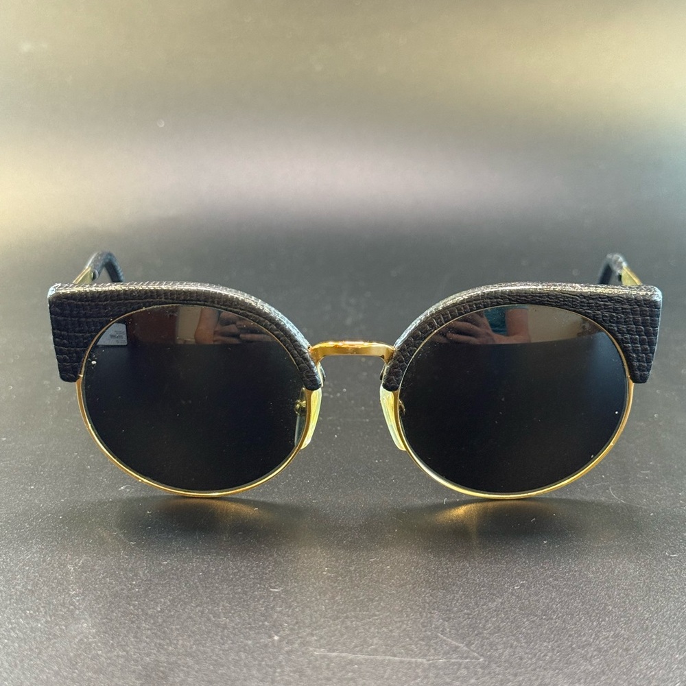 RetroSuperFuture Sunglasses Ilaria Black Lizard Frame 925